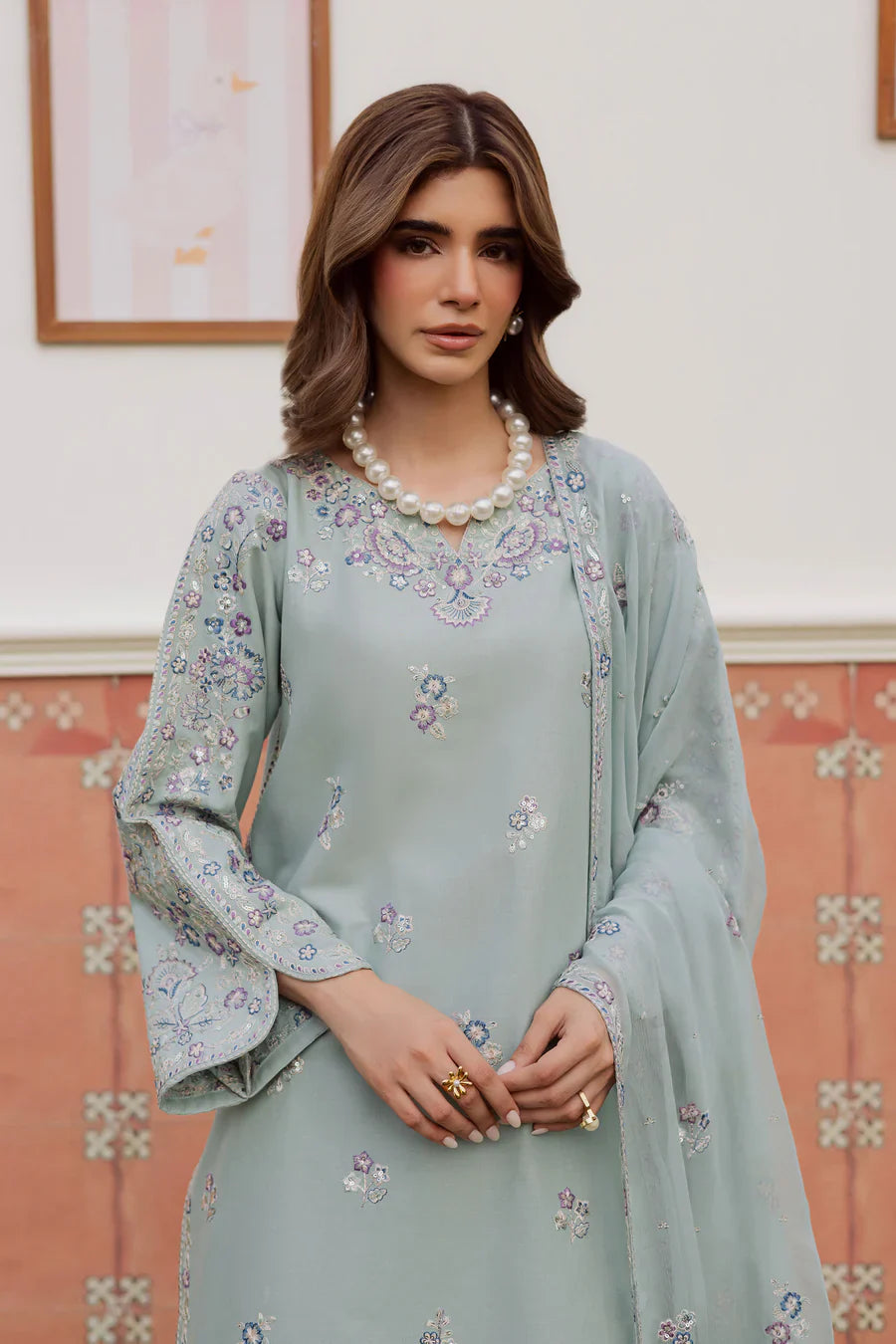 Basil – Embroidered Lawn 3 Piece Suit