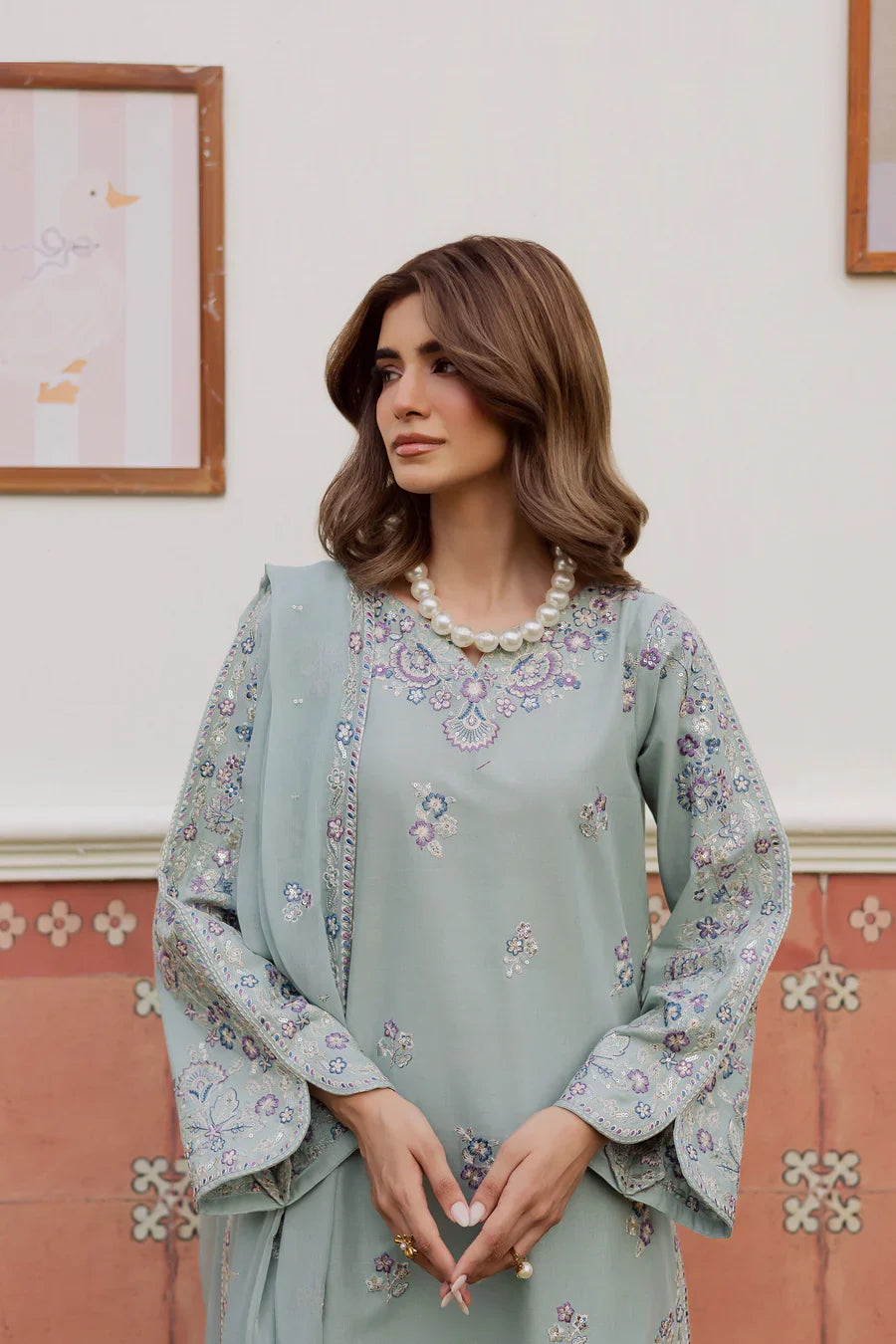 Basil – Embroidered Lawn 3 Piece Suit