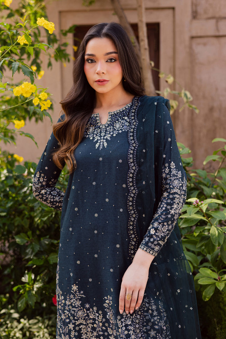 Berry Blue – Summer Embroidered 3 Piece Suit