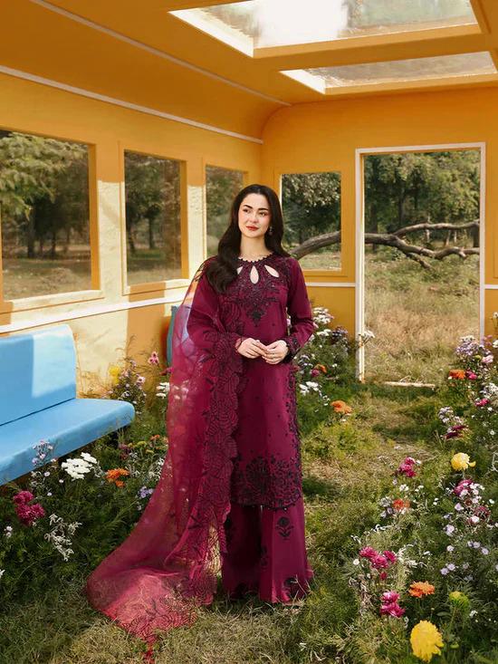 Khadi Net – Embroidered Lawn Suit